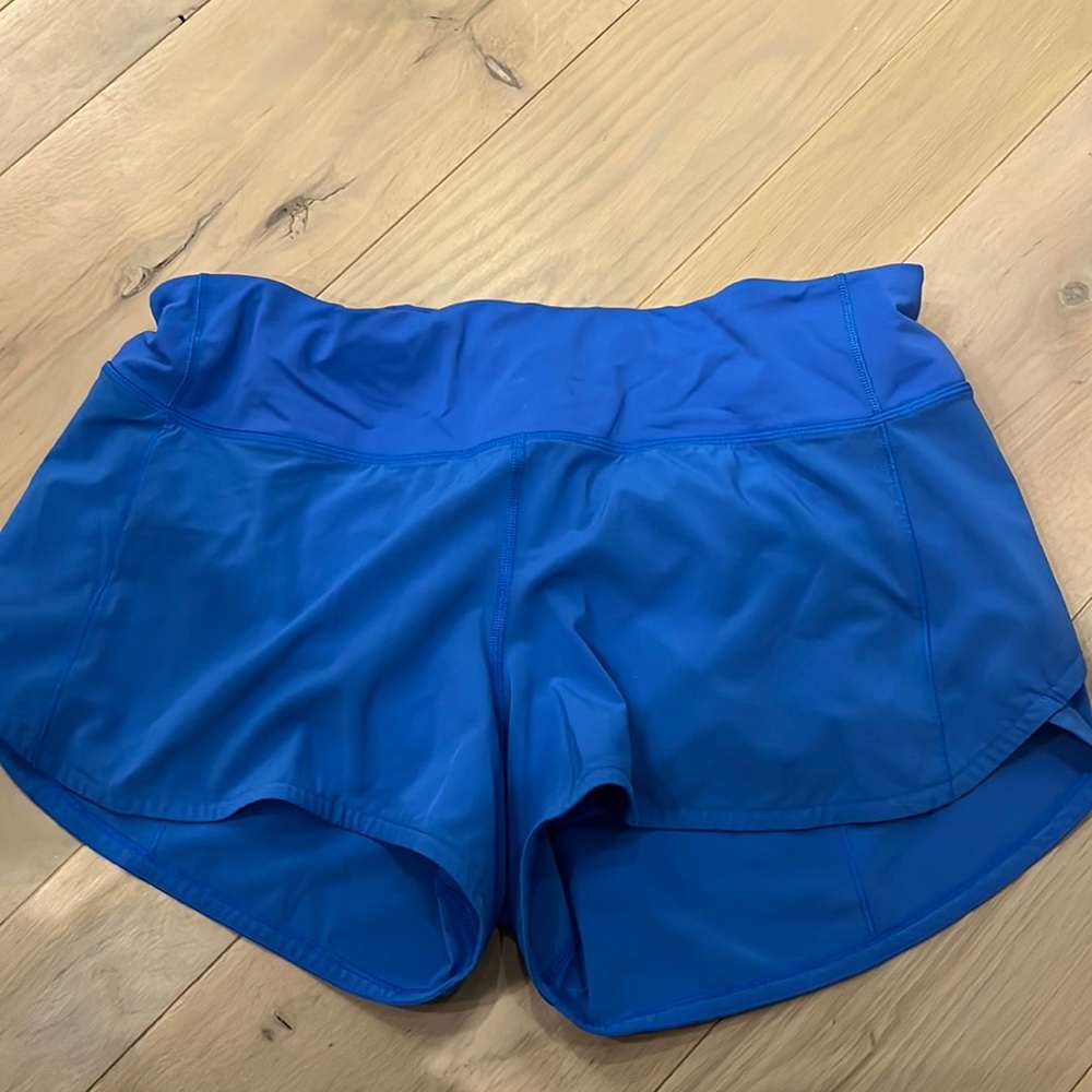 Blue high waisted Lulu shorts